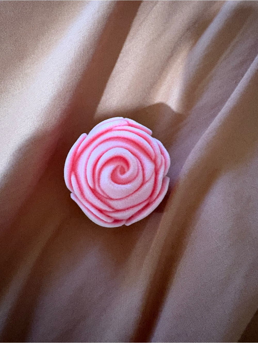 Avon Pink Rose Swirl Stud Earrings